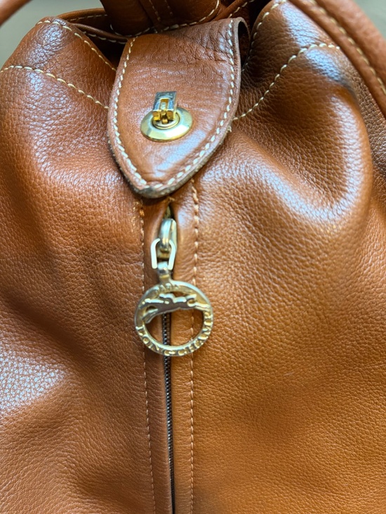 Longchamp rich cognac soft grain leather backpack main image 7